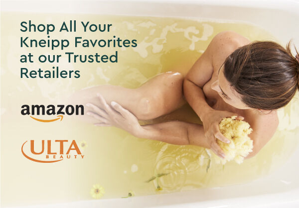 woman enjoying a Kneipp joint & muscle arnica bath 